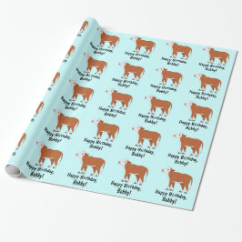 Hereford Kalb-alles Gute zum Geburtstag Geschenkpapier