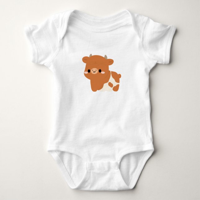 Hereford-Kuh Baby Strampler (Vorderseite)