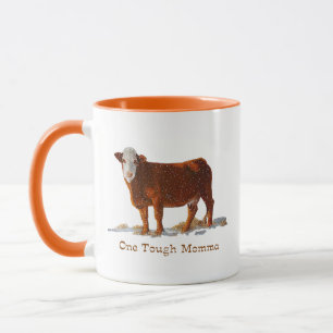 Hereford Kuh: Ein starkes Momma: Muttertag Tasse