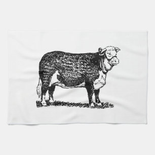 Hereford Kuh Geschirrtuch