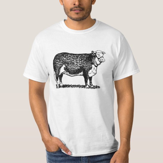 Hereford Kuh T-Shirt (Vorderseite)