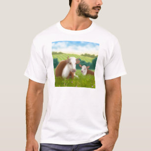 Hereford Kuh und Kalb T-Shirt