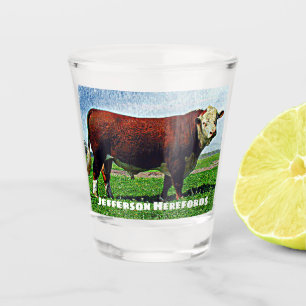 Hereford Stier Schnapsglas