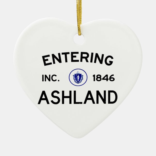 Hereinkommendes Ashland Keramik Ornament (Vorne)