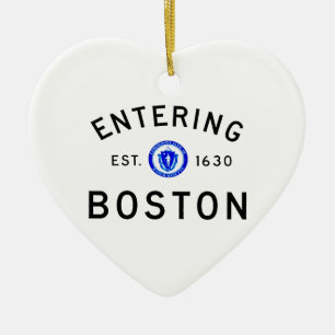 Hereinkommendes Boston Keramik Ornament