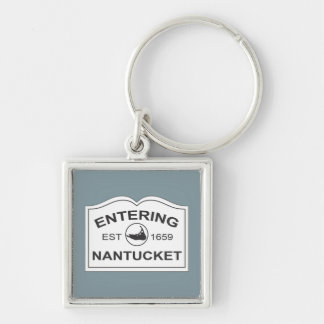 Hereinkommendes Nantucket Andenken-Zeichen-Weiß u. Schlüsselanhänger