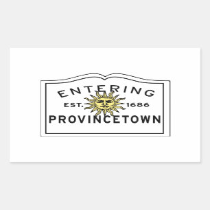 Hereinkommendes Provincetown Massachusetts Rechteckiger Aufkleber