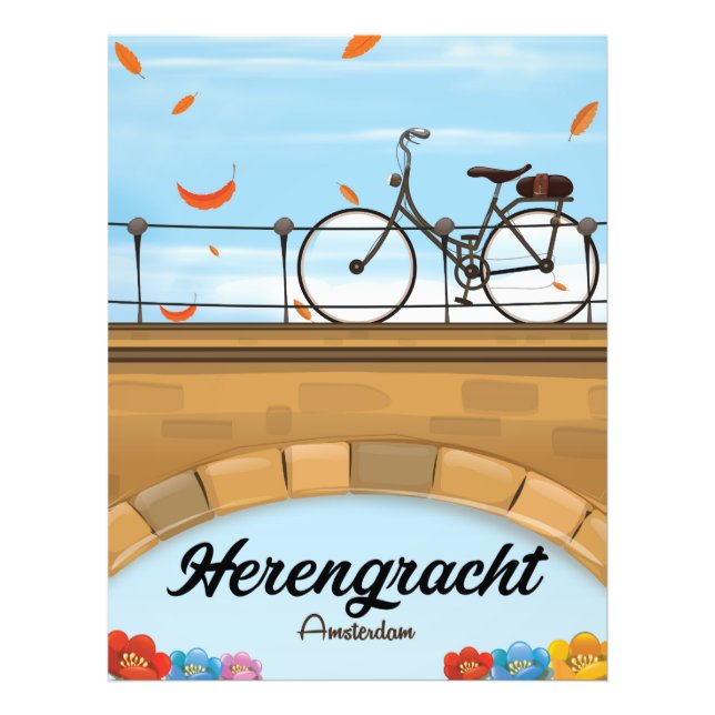 Herengracht Canal Amsterdam Reiseplakat Fotodruck (Vorne)