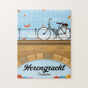 Herengracht-Kanal Amsterdam Reiseplakat