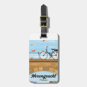 Herengracht-Kanal Amsterdam Reiseplakat Gepäckanhänger