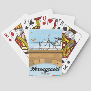 Herengracht-Kanal Amsterdam Reiseplakat Spielkarten