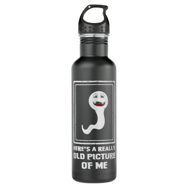 Here's A Really Old Picture Of Me Funny Sperm  Edelstahlflasche (Vorderseite)