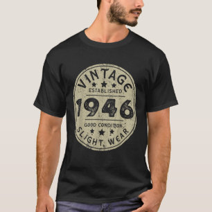 Hergestellt 1946 Männer Frauen 80 Jahre altes Desi T-Shirt