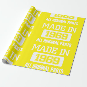 Hergestellt 1969 Originalteile Geschenkpapier