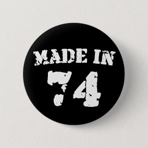 Hergestellt 1974 button