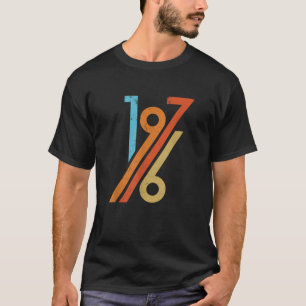 Hergestellt 1976 Männer Frauen Geschenke Retro Geb T-Shirt