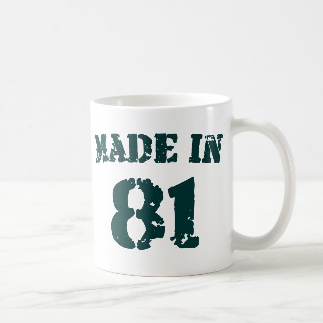 Hergestellt 1981 kaffeetasse (Rechts)