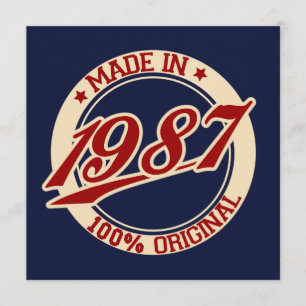 Hergestellt 1987 karte