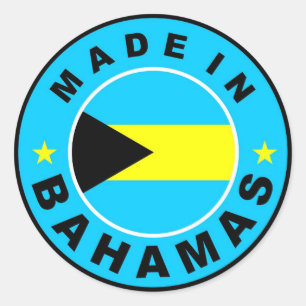 hergestellt aus Bahamas Länderetikett rund Briefma Runder Aufkleber