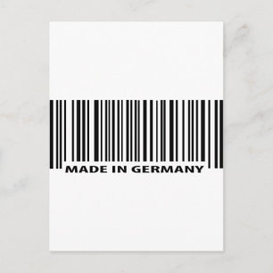 hergestellt aus dem deutschen Symbol Postkarte