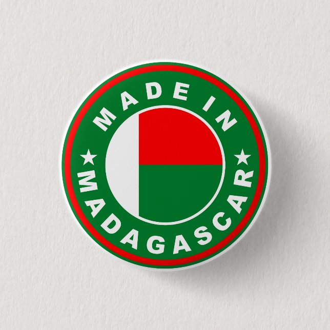 hergestellt aus dem madagassischen Gütezeichen Button (Vorderseite)