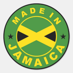 hergestellt aus Jamaica-Länderetikett Runder Aufkleber