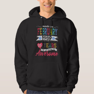 hergestellt im Februar 1989 33 Jahre Phantastisch  Hoodie