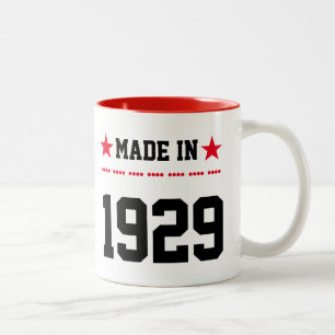 Hergestellt im Jahr 1929 Zweifarbige Tasse