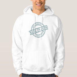 Hergestellt im Jahr 2000 Grüne Runde Kautschuk Bri Hoodie