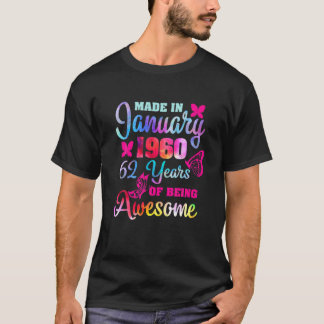 Hergestellt im Januar 1960 62 Jahre Phantastisch 6 T-Shirt