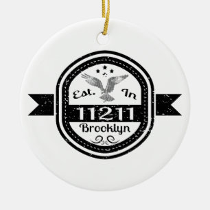 Hergestellt in 11211 Brooklyn Keramik Ornament