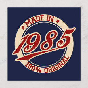 Hergestellt in 1985 karte