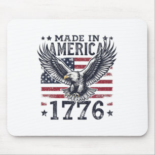 Hergestellt in Amerika 1776 Adler USA Patriotisch Mousepad