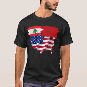 hergestellt in Amerika mit libanesischer und marok T-Shirt
