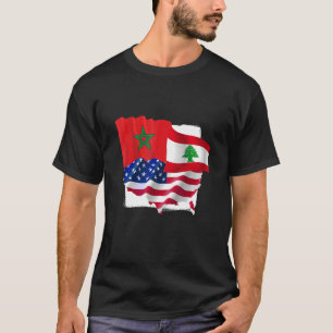 hergestellt in Amerika mit libanesischer und marok T-Shirt