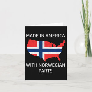 hergestellt in Amerika mit norwegischen Teilen - N Karte