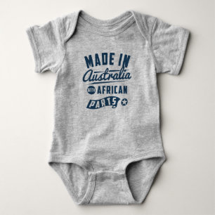 hergestellt in Australien mit afrikanischen Teilen Baby Strampler