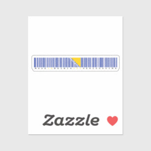 Hergestellt in Bosnien und Herzegowina Barcode-Fla Aufkleber