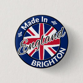 Hergestellt in Brighton England Union Jack Flag Button