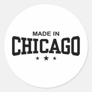 Hergestellt in Chicago Runder Aufkleber