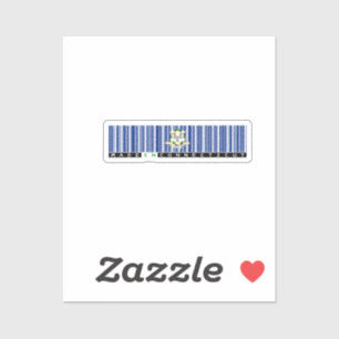 Hergestellt in Connecticut Barcode-Flaggen-Desig Aufkleber