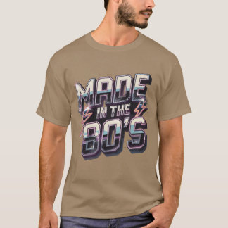 Hergestellt in den 80er Jahren Retro-Vibes Neon-Bl T-Shirt