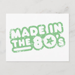 Hergestellt in den 80ern postkarte