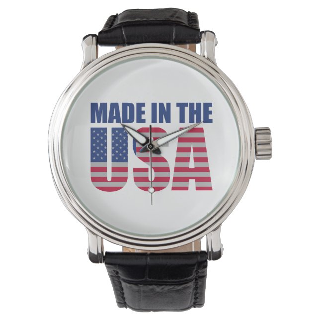HERGESTELLT IN DEN USA ARMBANDUHR (Vorderseite)