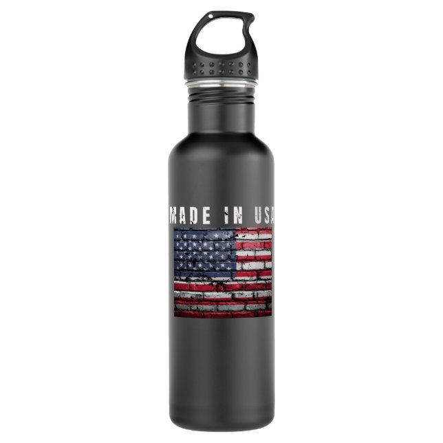 hergestellt in den usa edelstahlflasche (Vorderseite)