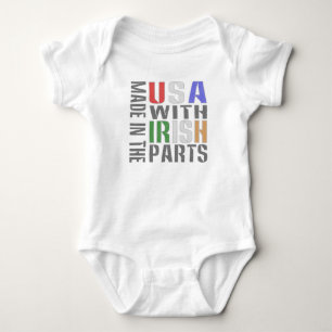 Hergestellt in den USA mit irischen Teilen Baby Strampler