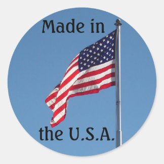Hergestellt in den USA Runder Aufkleber