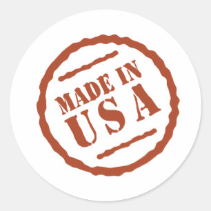 Hergestellt in den USA Runder Aufkleber