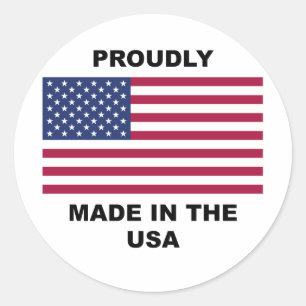 Hergestellt in den USA Runder Aufkleber