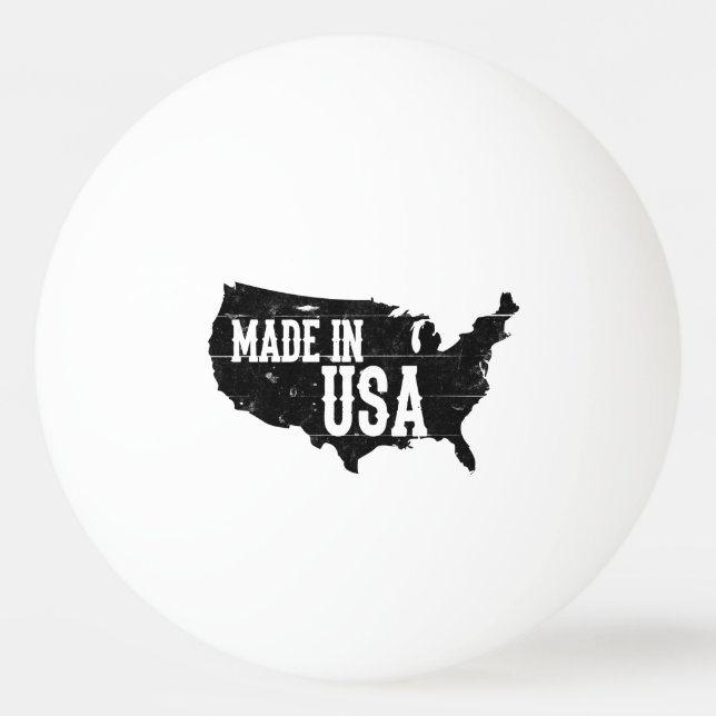 Hergestellt in den USA Tischtennisball (Vorderseite)